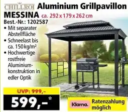 Norma Chillroi aluminium grillpavillon messina Angebot