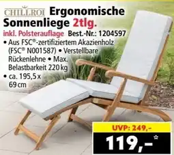 Norma Chillroi ergonomische sonnenliege 2tlg. Angebot
