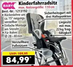 Norma Kinderfahrradsitz Angebot