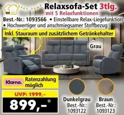 Norma Relaxsofa set 3tlg Angebot