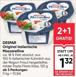 Maximarkt Despar original italienische mozzarelline Angebot