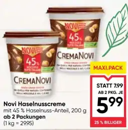 Maximarkt Novi Haselnusscreme Angebot