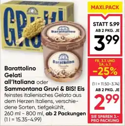 Maximarkt Barattolino gelati all'italiana oder sammontana gruvi & bis! Angebot