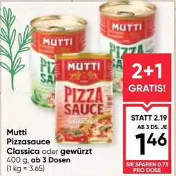 Maximarkt Mutti pizzasauce sauce classica oder gewurzt Angebot