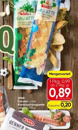 Eurospar Spar kräuter- oder knoblauchbaguett Angebot