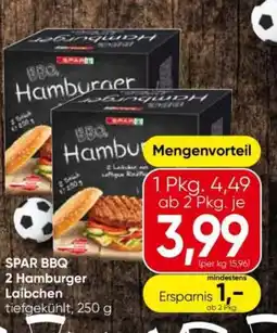Eurospar Spar bbq 2 hamburger laibchen Angebot