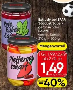 Eurospar Exklusiv bei spar südobst sauer- gemüse oder salate Angebot