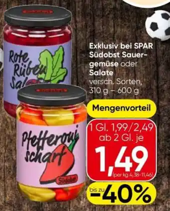 Exklusiv bei spar südobst sauer- gemüse oder salate