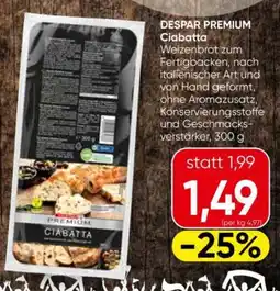 Eurospar Despar premium ciabatta Angebot