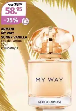 Müller Armani my way sunny vanilla Angebot