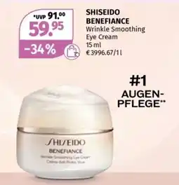 Müller Shiseido benefiance wrinkle smoothing eye cream Angebot