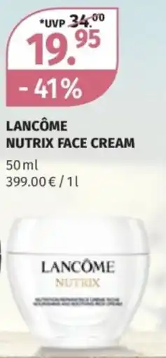 Müller Lancôme nutrix face cream Angebot
