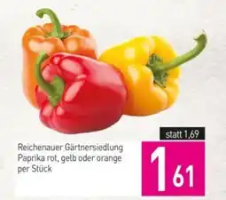 Sutterlüty Reichenauer gärtnersiedlung paprika rot, gelb oder orange Angebot