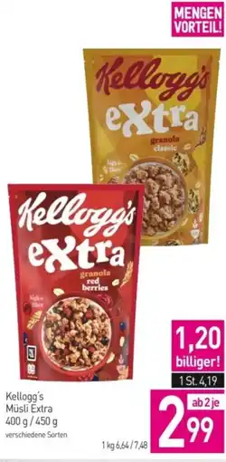 Sutterlüty Kellogg's Müsli Extra Angebot