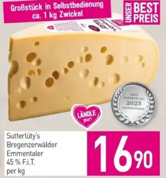 Sutterlüty Sutterlüty's bregenzerwälder emmentaler Angebot