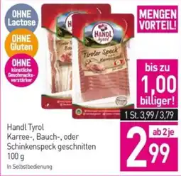 Sutterlüty Handl Tyrol Karree-, Bauch-, oder Schinkenspeck geschnitten Angebot