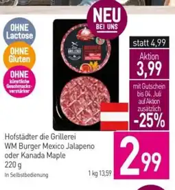 Sutterlüty Hofstädter die grillerei wm burger mexico jalapeno oder kanada maple Angebot