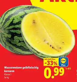 Lidl Wassermelone gelbfleischig kernarm Angebot