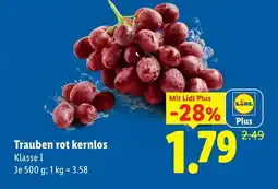 Lidl Trauben rot kernlos Angebot