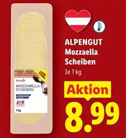 Lidl Alpengut mozzarella scheiben Angebot