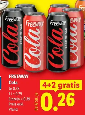 Lidl Freeway cola Angebot