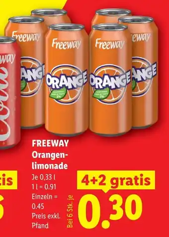 Lidl Freeway orangen- limonade Angebot