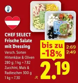 Lidl Chef select frische salate mit dressing Angebot