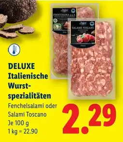 Lidl Deluxe italienische wurst spezialitäten Angebot