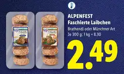 Lidl ALPENFEST Faschierte Laibchen Angebot