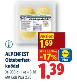 Lidl ALPENFEST Oktoberfest knödel Angebot