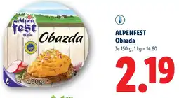 Lidl Alpenfest obazda Angebot