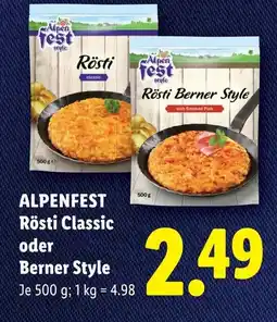 Lidl Alpenfest rösti classic oder berner style Angebot