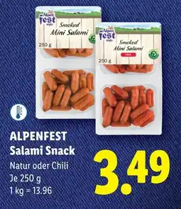 Lidl Alpenfest salami snack Angebot