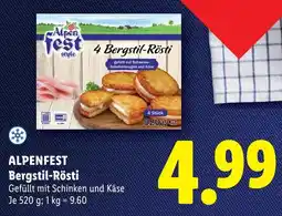 Lidl Alpenfest bergstil rösti Angebot