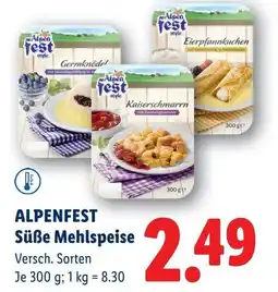 Lidl Alpenfest süße mehlspeise Angebot