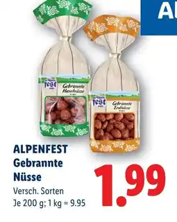 Lidl Alpenfest gebrannte nüsse Angebot