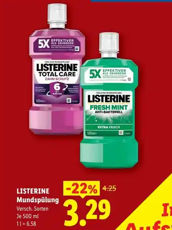 Lidl Listerine mundspülung Angebot