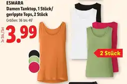Lidl ESMARA Damen Tanktop, 1 Stück/ gerippte Tops Angebot