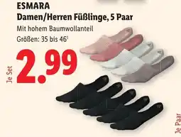 Lidl Esmara damen/herren füßlinge Angebot