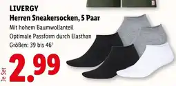 Lidl LIVERGY Herren Sneakersocken, 5 Paar Angebot