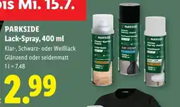 Lidl PARKSIDE Lack-Spray Angebot
