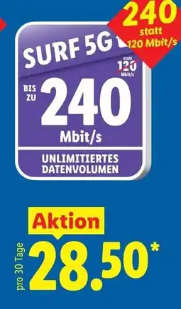 Lidl Unlimitiertes datenvolumen Angebot