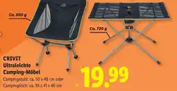 Lidl Crivit ultraleichte camping-möbel Angebot