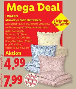 Lidl Livarno mikrofaser-satin-bettwäsche Angebot