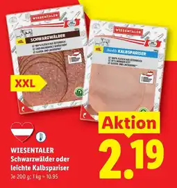 Lidl Wiesentaler schwarzwälder oder leichte kalbspariser Angebot