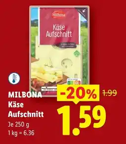 Lidl Milbona käse aufschnitt Angebot