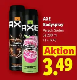 Lidl Axe bodyspray Angebot