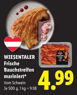 Lidl Wiesentaler frische bauchstreifen mariniert Angebot