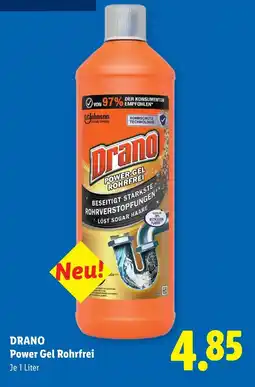 Lidl Drano power gel rohrfrei Angebot