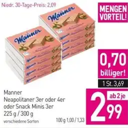 Sutterlüty Manner Neapolitaner 3er oder 4er oder Snack Minis 3er Angebot